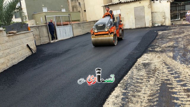  كفرقاسم : تعبيد وتزفيت حي ال بشير بعد مرور 35 عاما وسكان الحي .. شكرا  لابن بدير عادل بدير 